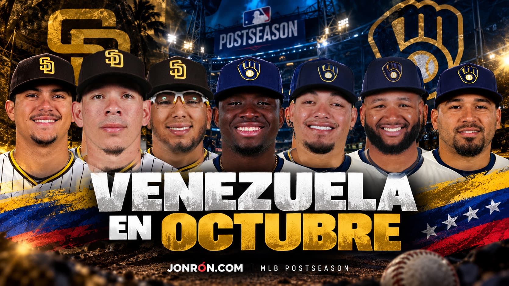 Venezuela volvió a hacerse sentir en octubre: siete criollos coincidieron en Padres-Cerveceros